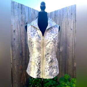 Chico's Gray Sleeveless Vest with High Collar